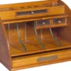 Casa Padrino Luxus Schreibtisch Oranizer Box Hellbraun 37,5 x 25 x H. 24 cm - Elegante Massivholz Büro Box - Luxus Büro & Schreibtisch Accessoires