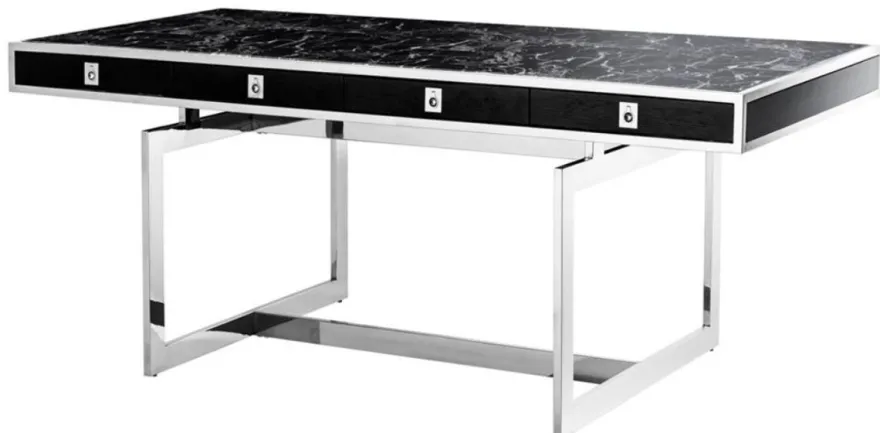 Casa Padrino Luxus Schreibtisch mit 4 Schubladen 190 x 90 x H. 74,5 cm - Luxus Kollektion