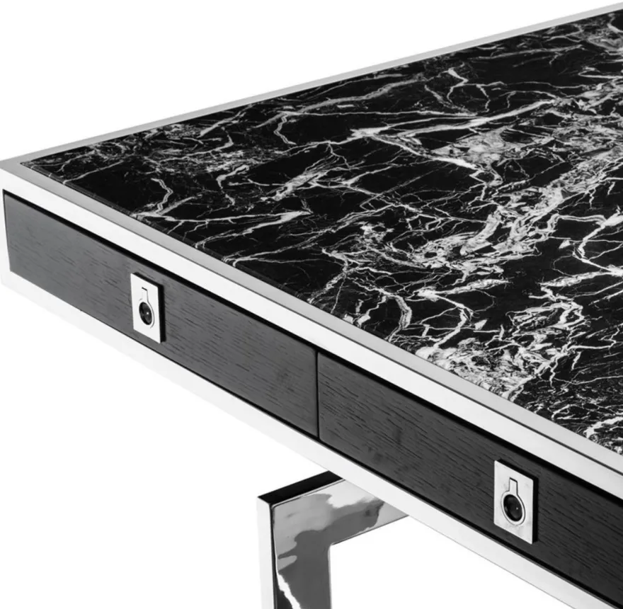 Casa Padrino Luxus Schreibtisch mit 4 Schubladen 190 x 90 x H. 74,5 cm - Luxus Kollektion