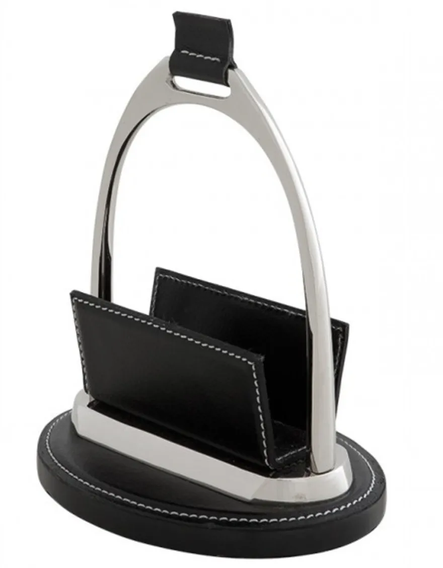 Casa Padrino Luxus Schreibtisch Set Briefständer und Kugelschreiber Ständer aus Echtleder in Schwarz, 17 x 12 x 20 cm