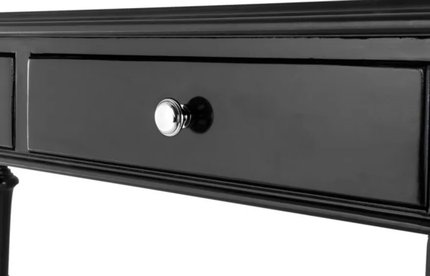 Casa Padrino Luxus Schreibtisch Sekretär Hochglanz Schwarz Klavierlack 170 x 80 cm