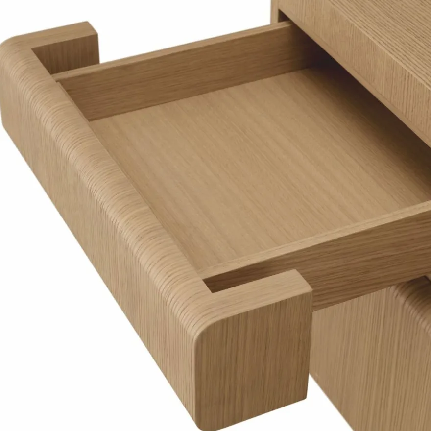 Casa Padrino Luxus Schreibtisch mit 4 Schubladen Naturfarben 180,5 cm - Büro Möbel