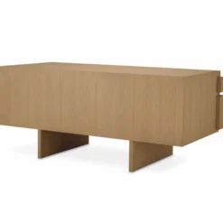 Casa Padrino Luxus Schreibtisch mit 4 Schubladen Naturfarben 180,5 cm - Büro Möbel