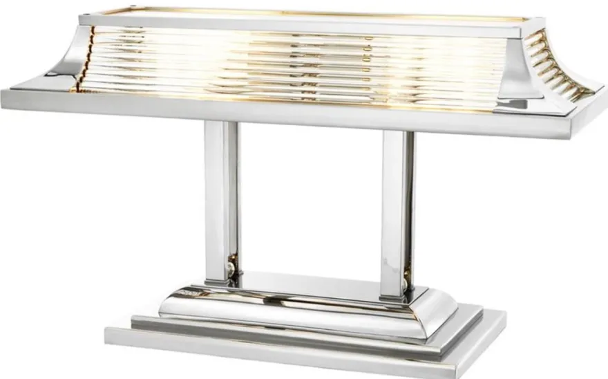 Casa Padrino Luxus Schreibtischleuchte im edlen Design Silber 69 x 29 x H. 40 cm