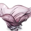 Casa Padrino Luxus Schüssel Lila 42 x 27 x H. 25 cm - Moderne Deko Schüssel aus mundgeblasenem Glas - Deko Accessoires - Luxus Qualität