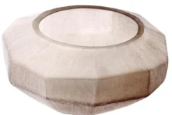 Casa Padrino Luxus Schüssel Sandfarben Ø 36 x H. 15 cm - Luxus Wohnzimmer Dekoration