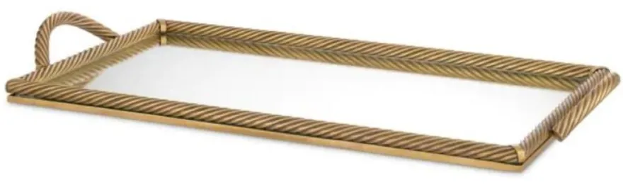 Casa Padrino Luxus Serviertablett Vintage Messing 81 cm