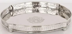 Casa Padrino Luxus Serviertablett Silber 30 x 23 x H. 5 cm - Edles Gastronomie Accessoire