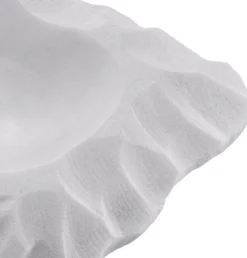 Casa Padrino Luxus Serviertablett Weiß 31 x 18 x H. 2,5 cm - Rechteckiges Marmor Tablett - Luxus Hotel & Restaurant Accessoires