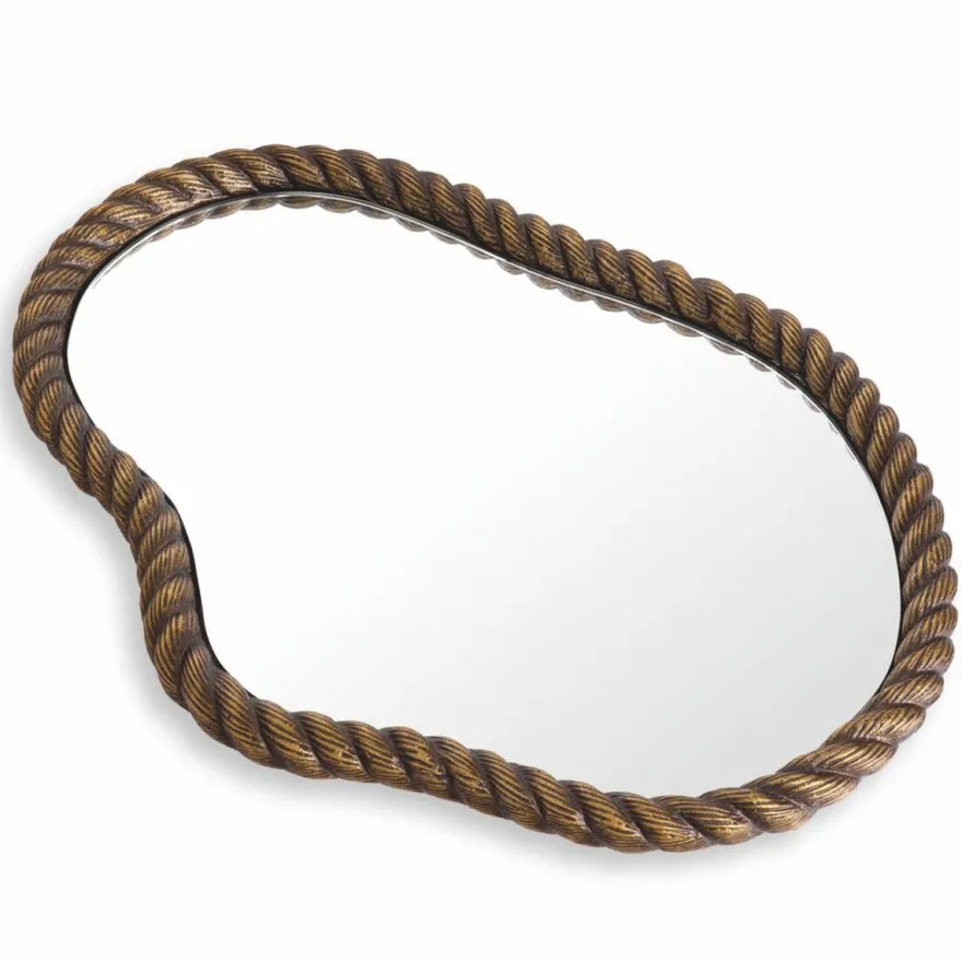 Casa Padrino Luxus Serviertablett Antik Messing 66,5 cm - Luxus Accessoires