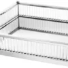 Casa Padrino Luxus Serviertablett Silber 39,5 x 39,5 x H. 9 cm - Gastronomie Accessoires