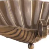 Casa Padrino Luxus Serviertablett Vintage Messing 22,5 x 19,5 x H. 5,5 cm - Messing Tablett in Muschelform - Hotel & Restaurant Accessoires - Luxus Qualität