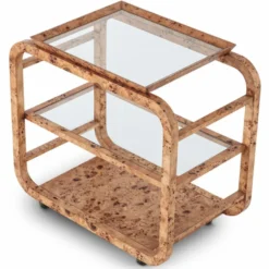 Casa Padrino Luxus Servierwagen Hellbraun 80 x 48 x H. 75 cm - Gastronomie Accessoires - Hotel Accessoires - Luxus Accessoires