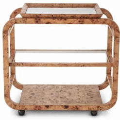 Casa Padrino Luxus Servierwagen Hellbraun 80 x 48 x H. 75 cm - Gastronomie Accessoires - Hotel Accessoires - Luxus Accessoires