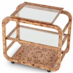 Casa Padrino Luxus Servierwagen Hellbraun 80 x 48 x H. 75 cm - Gastronomie Accessoires - Hotel Accessoires - Luxus Accessoires