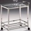 Casa Padrino Luxus Servierwagen Silber 74 x 49 x H. 78 cm - Hotel Restaurant Gastronomie Trolley - Luxus Accessoires