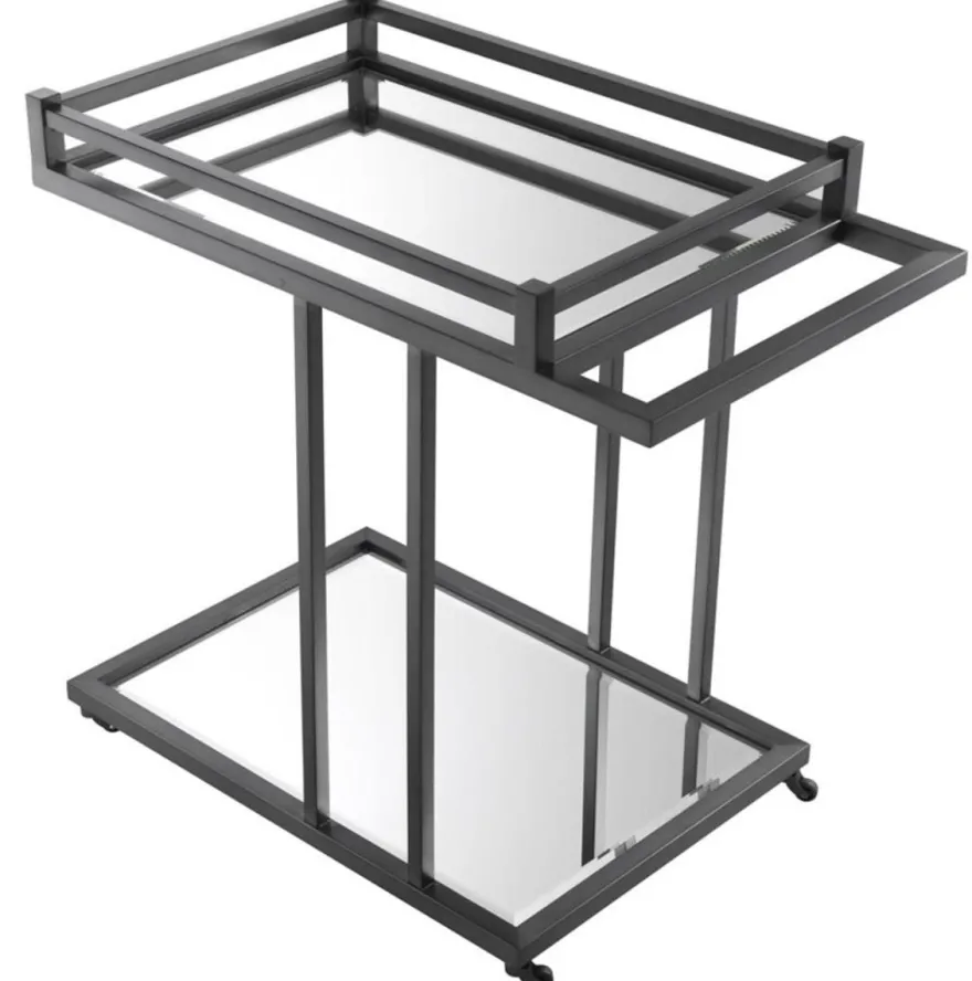 Casa Padrino Luxus Servierwagen Bronze 78 x 46 x H. 79 cm - Luxus Hotel & Restaurant Accesoires