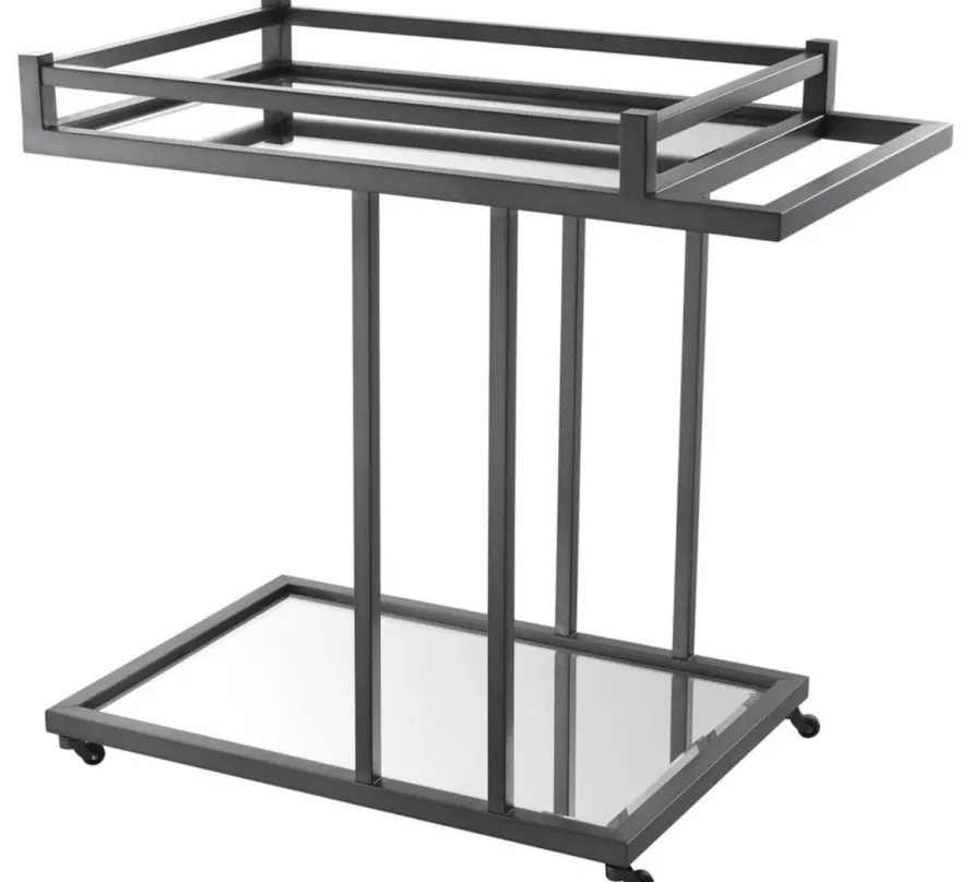Casa Padrino Luxus Servierwagen Bronze 78 x 46 x H. 79 cm - Luxus Hotel & Restaurant Accesoires