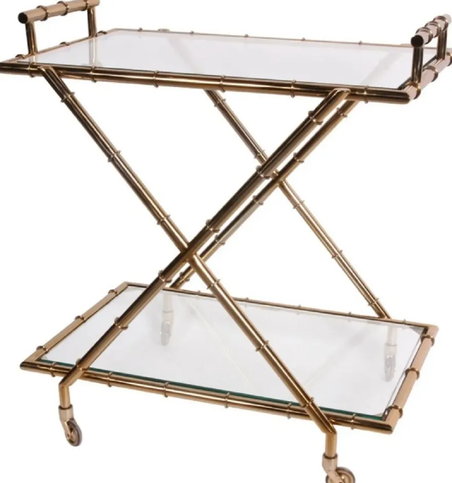 Casa Padrino Luxus Servierwagen Antik Gold - Hotel & Restaurant Accessoires