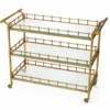 Casa Padrino Luxus Servierwagen Vintage Messing 122,5 cm - Gastronomie Accessoires