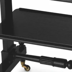 Casa Padrino Luxus Servierwagen Schwarz / Antik Messing 107,5 cm - Hotel Accessoires