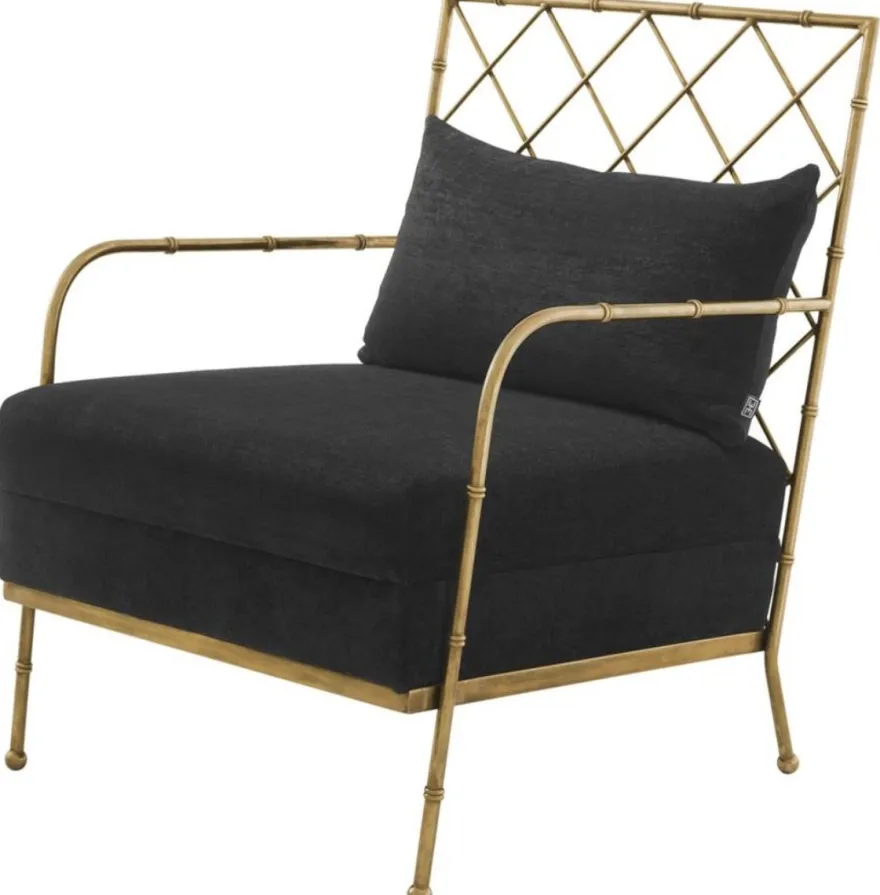 Casa Padrino Luxus Sessel Antik Messing 64,5 x 71,5 x H. 83 cm - Limited Edition