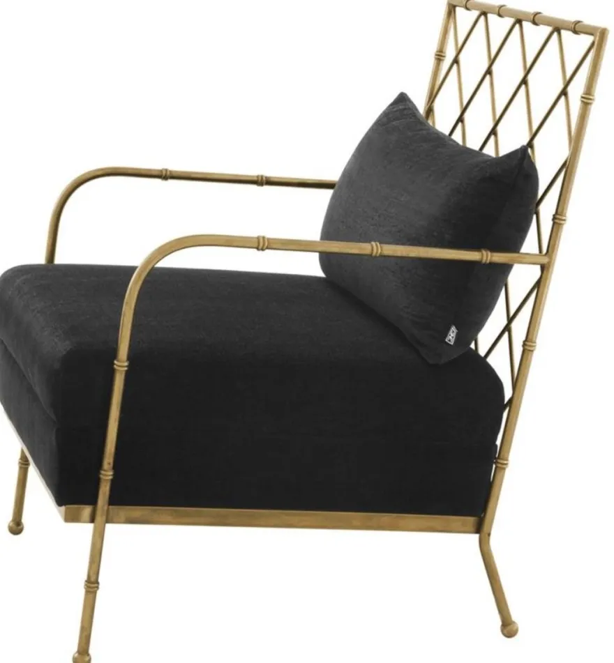 Casa Padrino Luxus Sessel Antik Messing 64,5 x 71,5 x H. 83 cm - Limited Edition