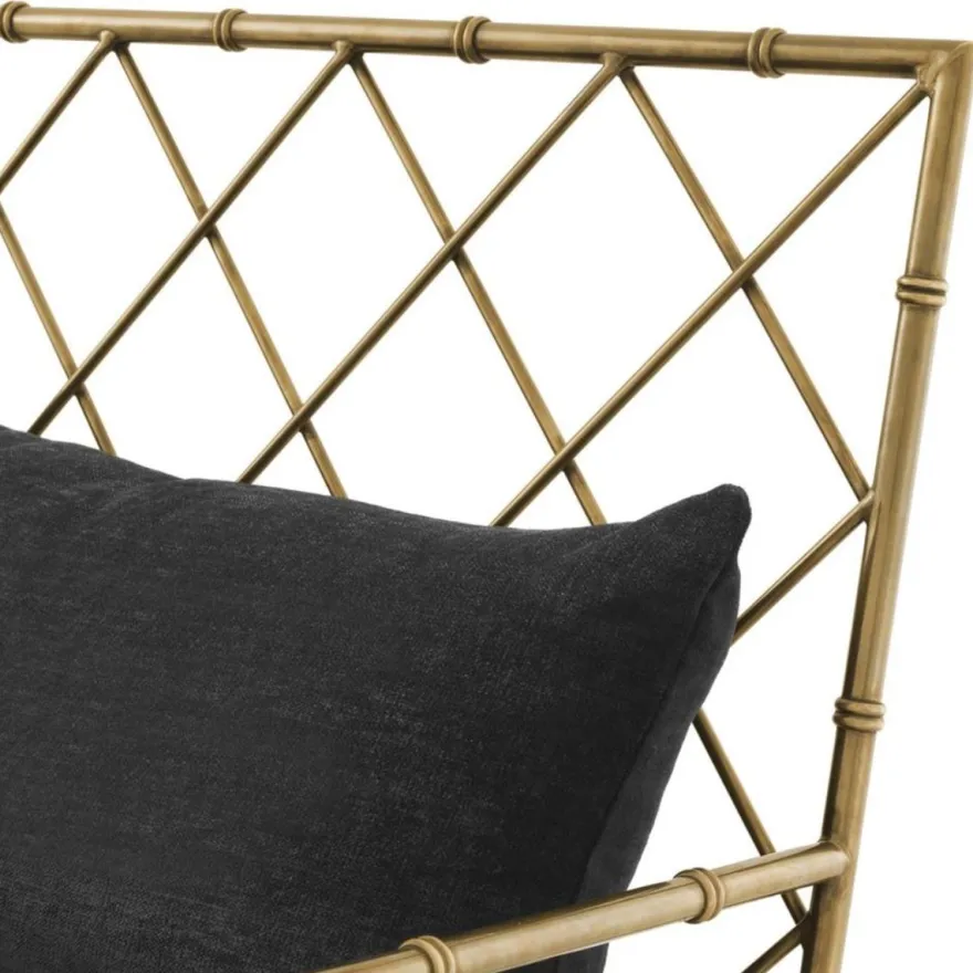 Casa Padrino Luxus Sessel Antik Messing 64,5 x 71,5 x H. 83 cm - Limited Edition
