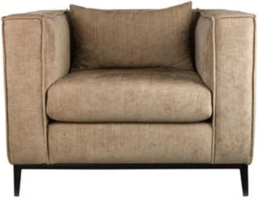 Casa Padrino Luxus Sessel Beige / Schwarz 90 x 75 x H. 66 cm - Hotel Möbel