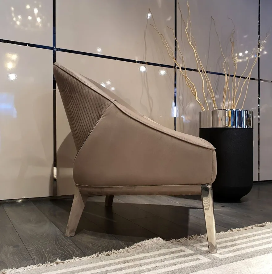 Casa Padrino Luxus Sessel Braun / Silber 85 x 88 x H. 90 cm - Wohnzimmer Sessel - Wohnzimmer Möbel - Luxus Kollektion