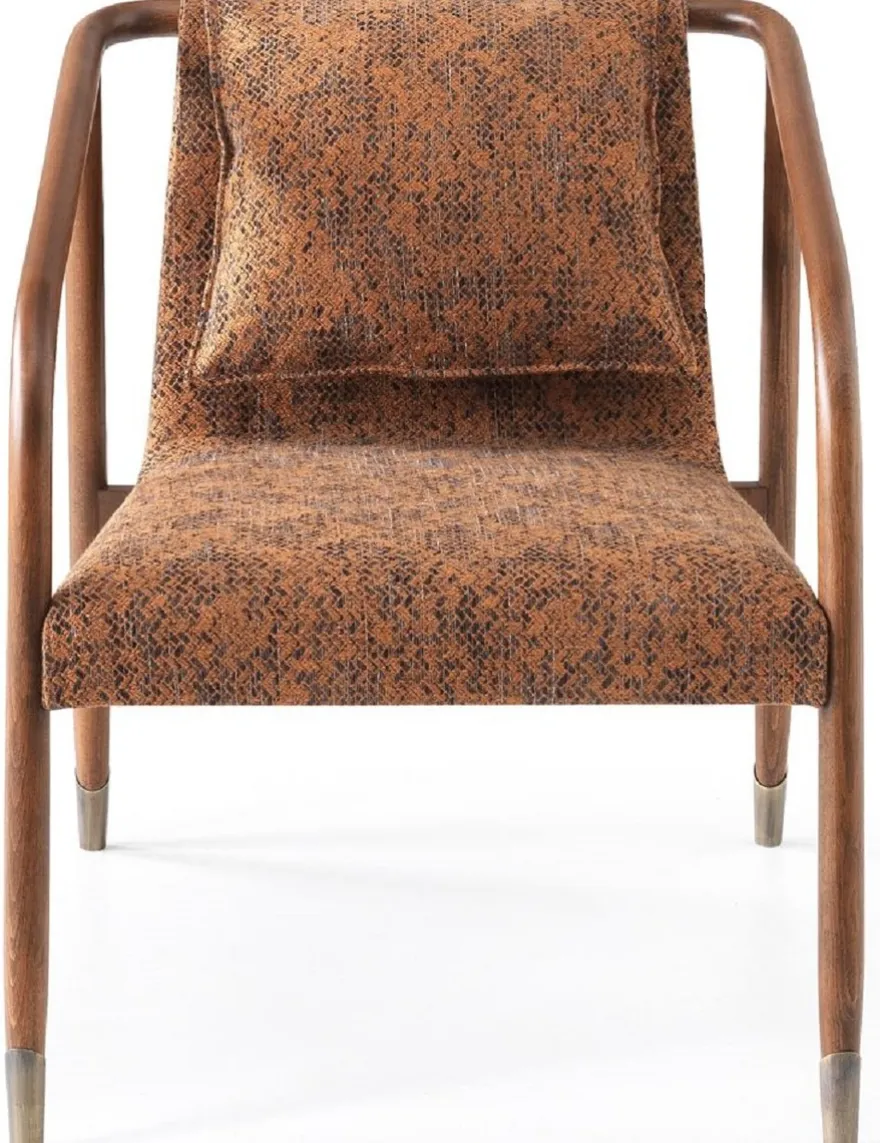 Casa Padrino Luxus Sessel Braun 63 x 83 x H. 77 cm - Wohnzimmer Sessel - Hotel Sessel - Wohnzimmer Möbel - Hotel Möbel - Luxus Möbel - Luxus Einrichtung