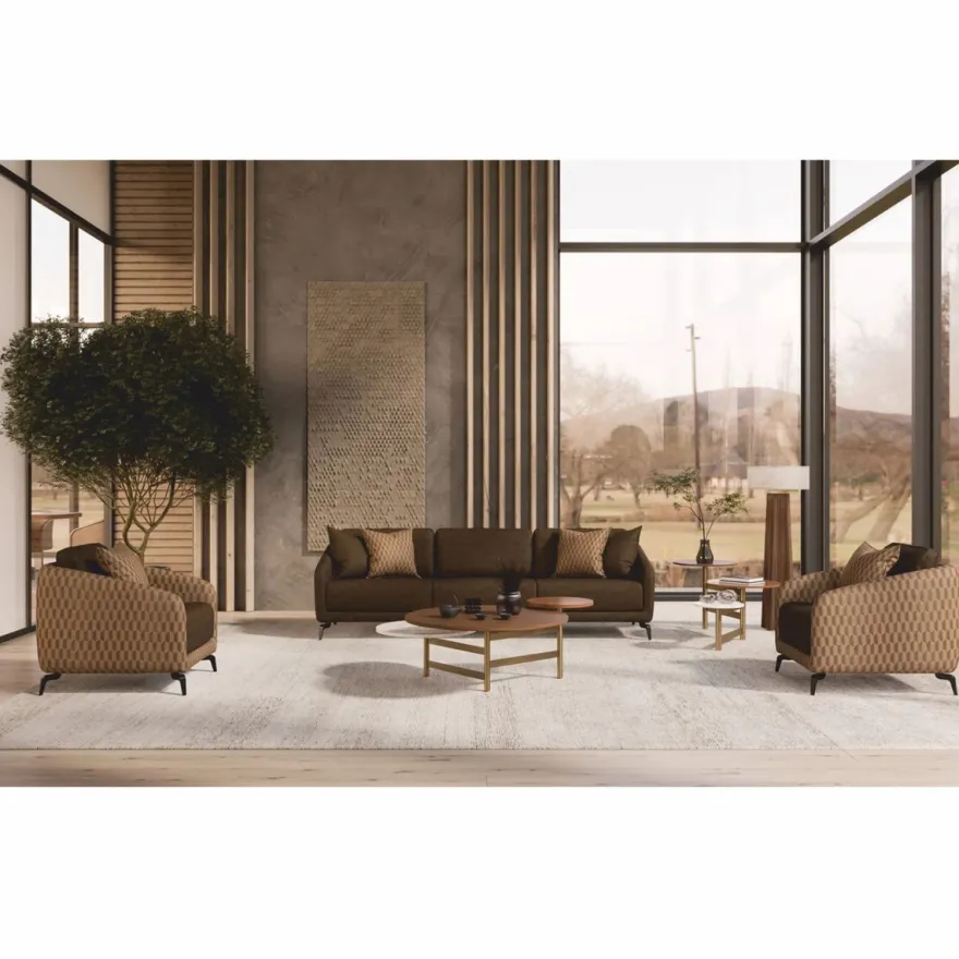 Casa Padrino Luxus Sessel Braun / Dunkelbraun / Schwarz - Wohnzimmer & Hotel Möbel