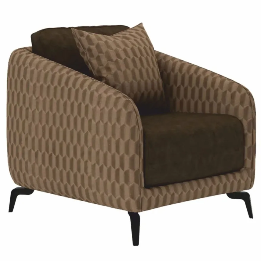 Casa Padrino Luxus Sessel Braun / Dunkelbraun / Schwarz - Wohnzimmer & Hotel Möbel