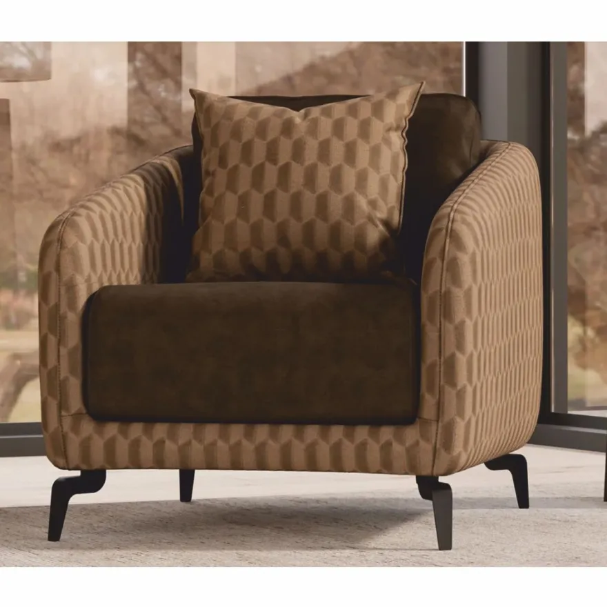 Casa Padrino Luxus Sessel Braun / Dunkelbraun / Schwarz - Wohnzimmer & Hotel Möbel