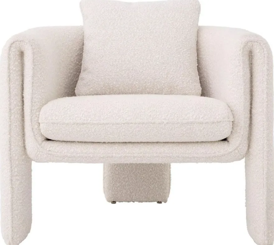 Casa Padrino Luxus Sessel Creme 81 x 77 x H. 68 cm - Wohnzimmer Sessel - Hotel Sessel - Wohnzimmer Möbel - Luxus Möbel - Wohnzimmer Einrichtung - Luxus Einrichtung - Möbel Luxus