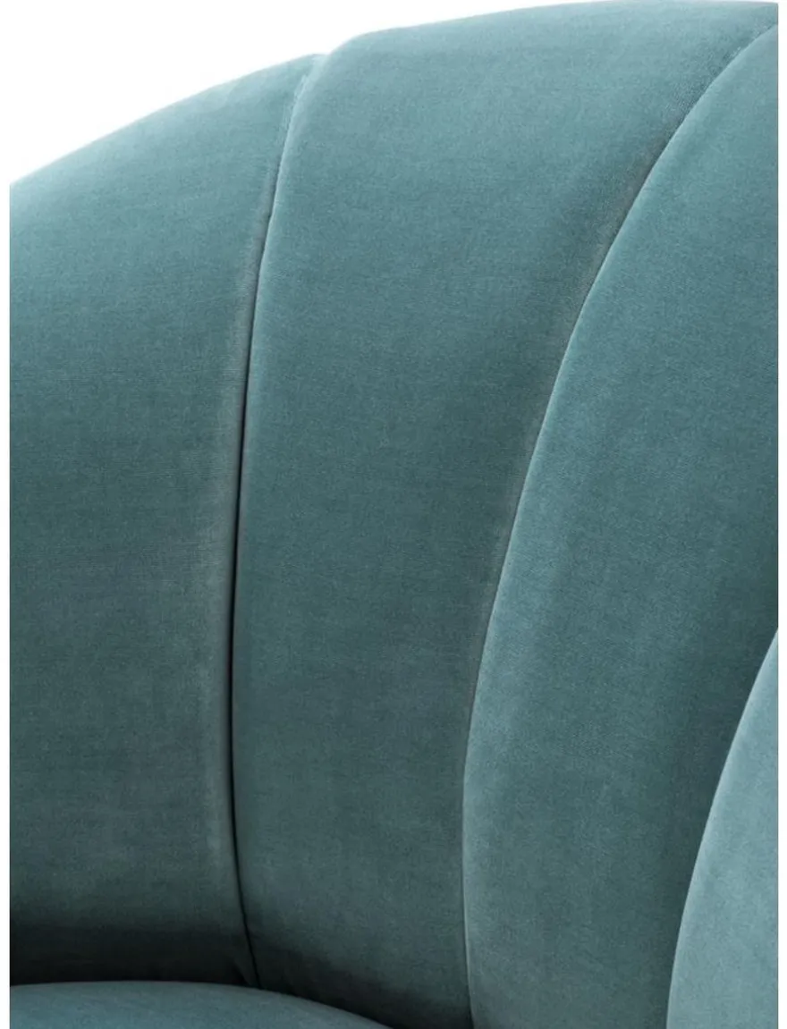 Casa Padrino Luxus Sessel Dunkeltürkis / Mattgold 77 x 80 x H. 78 cm - Hotel Möbel