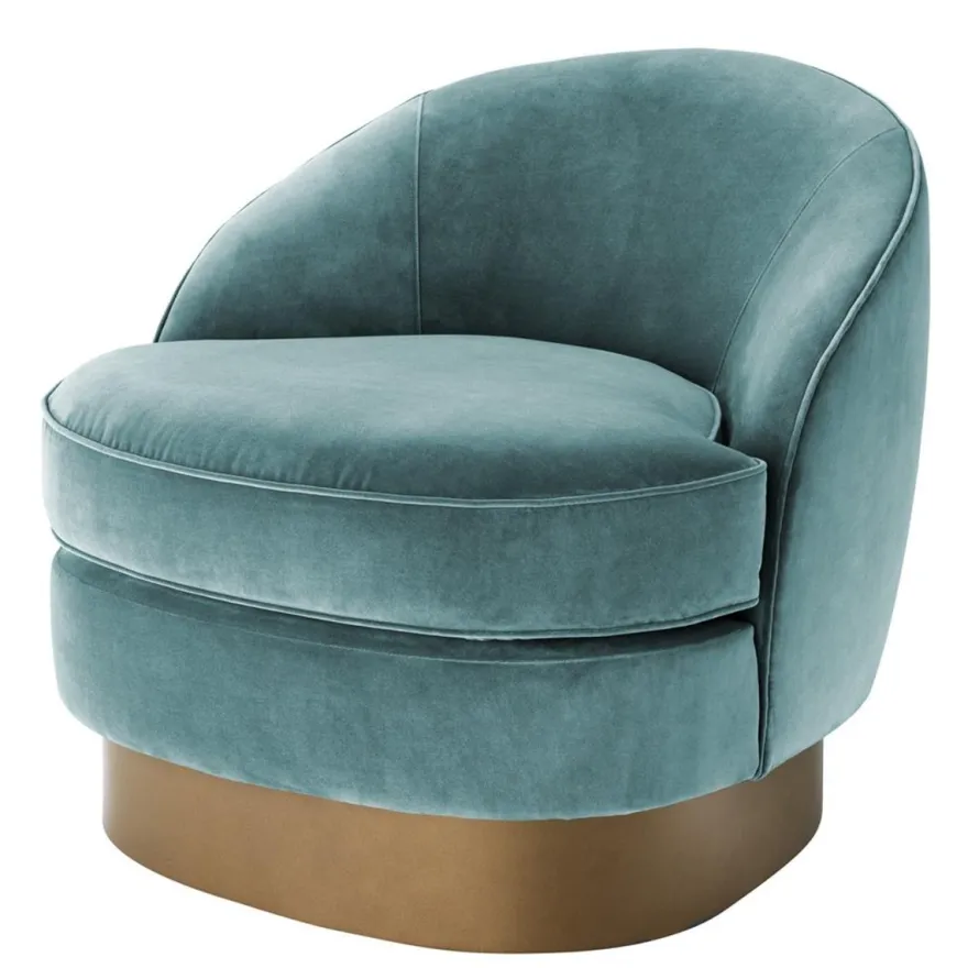 Casa Padrino Luxus Sessel Dunkeltürkis / Mattgold 74 x 85 x H. 73 cm - Hotel Möbel
