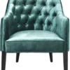 Casa Padrino Luxus Sessel Ägäisches Grün / Schwarz / Gold 65 x 80 x H. 88 cm - Chesterfield Möbel