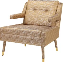 Casa Padrino Luxus Sessel Gold / Gold 76 x 88 x H. 89 cm - Wohnzimmer Sessel im Neoklassichen Stil - Designer Wohnzimmermöbel
