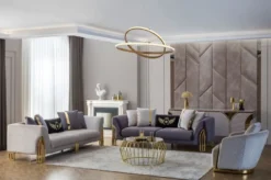 Casa Padrino Luxus Sessel Grau / Gold 87 x 83 x H. 75 cm - Wohnzimmer Sessel - Hotel Sessel - Wohnzimmer Möbel - Hotel Möbel - Luxus Möbel - Wohnzimmer Einrichtung - Luxus Einrichtung