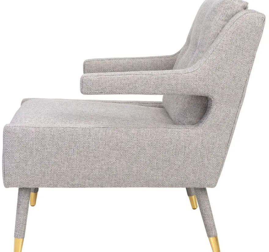 Casa Padrino Luxus Sessel Grau / Gold 76 x 88 x H. 89 cm - Wohnzimmer Sessel im Neoklassichen Stil - Designer Wohnzimmermöbel