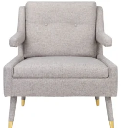Casa Padrino Luxus Sessel Grau / Gold 76 x 88 x H. 89 cm - Wohnzimmer Sessel im Neoklassichen Stil - Designer Wohnzimmermöbel