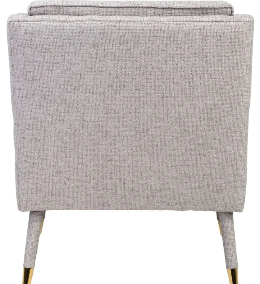 Casa Padrino Luxus Sessel Grau / Gold 76 x 88 x H. 89 cm - Wohnzimmer Sessel im Neoklassichen Stil - Designer Wohnzimmermöbel