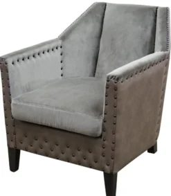 Casa Padrino Luxus Sessel Grau / Braun / Schwarz 61 x 71 x H. 69 cm - Hotel & Restaurant Möbel