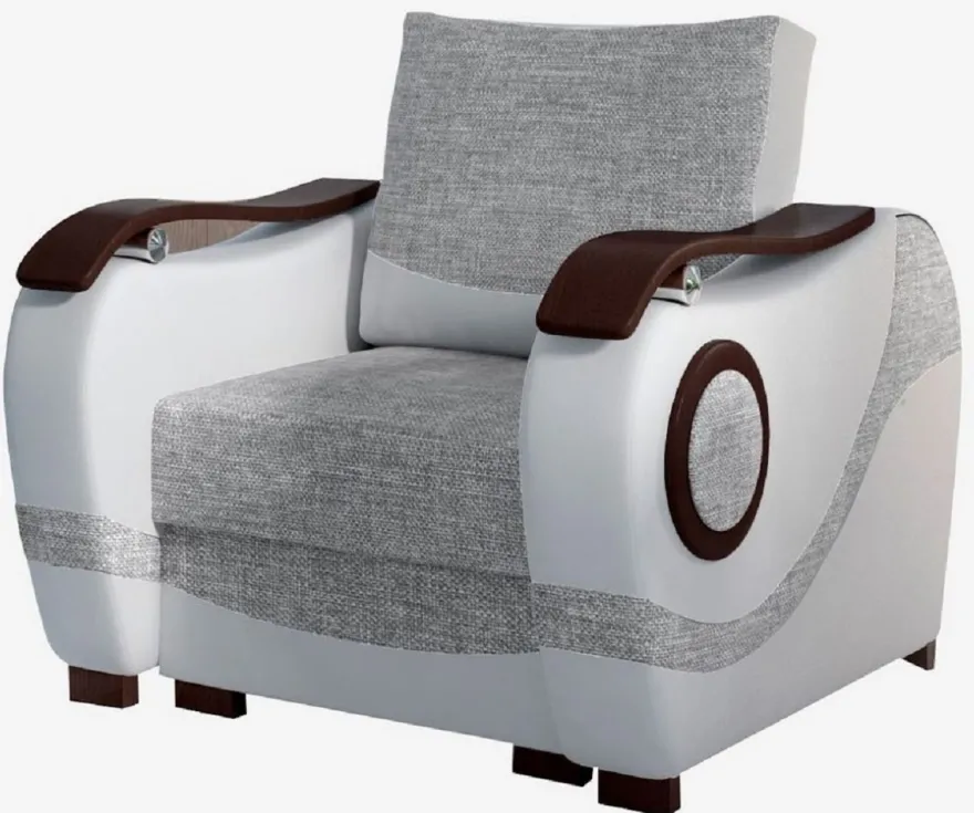 Casa Padrino Luxus Sessel Grau / Hellgrau / Dunkelbraun / Silber 88 x 97 x H. 90 cm - Wohnzimmer Sessel - Wohnzimmer Möbel - Luxus Möbel - Luxus Wohnzimmer Einrichtung
