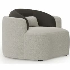 Casa Padrino Luxus Sessel Grau / Schwarz 100 cm - Wohnzimmer & Hotel Möbel
