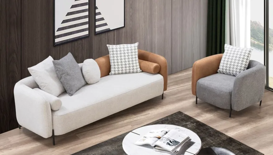 Casa Padrino Luxus Sessel Grau / Braun / Schwarz 80 x 90 x H. 70 cm - Wohnzimmer Sessel - Hotel Sessel - Wohnzimmer Möbel - Luxus Möbel - Wohnzimmer Einrichtung - Luxus Einrichtung