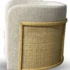 Casa Padrino Luxus Sessel Grau / Naturfarben 93 x 75 x H. 69 cm - Wohnzimmer Sessel - Hotel Sessel - Wohnzimmer Möbel - Hotel Möbel - Luxus Möbel - Wohnzimmer Einrichtung - Luxus Einrichtung