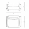 Casa Padrino Luxus Sessel Grau / Messing 130 x 103 x H. 80 cm - Luxus Möbel