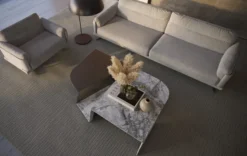 Casa Padrino Luxus Sessel Grau / Messing 130 x 103 x H. 80 cm - Luxus Möbel
